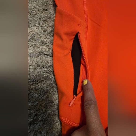 Athleta Contender Orange/Red Leggings - Picture 3 of 6